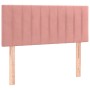 Rosa Samtkopfteil mit LED 100x5x78/88 cm von vidaXL, Kopf- und Fußteile - Ref: Foro24-3121897, Preis: 53,87 €, Rabatt: %