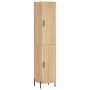 Aparador de madera contrachapada roble Sonoma 34,5x34x180 cm