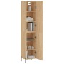 Aparador de madera contrachapada roble Sonoma 34,5x34x180 cm