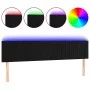 Black velvet headboard with LED 180x5x78/88 cm by vidaXL, Headboards and footboards - Ref: Foro24-3121912, Price: 73,46 €, Di...