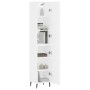 Aparador alto madera contrachapada blanco 34,5x34x180 cm