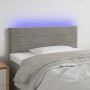 Hellgraues Samtkopfteil mit LED 90x5x78/88 cm von vidaXL, Kopf- und Fußteile - Ref: Foro24-3121788, Preis: 39,85 €, Rabatt: %