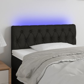 Kopfteil aus schwarzem Stoff mit LED 90x7x78/88 cm von vidaXL, Kopf- und Fußteile - Ref: Foro24-3121932, Preis: 44,35 €, Raba...