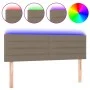 Headboard with LED in taupe gray fabric 144x5x78/88 cm by vidaXL, Headboards and footboards - Ref: Foro24-3121754, Price: 66,...