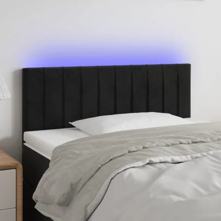 Kopfteil aus schwarzem Samt mit LED 80x5x78/88 cm von vidaXL, Kopf- und Fußteile - Ref: Foro24-3121882, Preis: 39,43 €, Rabat...