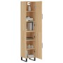 Aparador de madera contrachapada roble Sonoma 34,5x34x180 cm