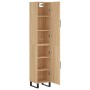 Aparador de madera contrachapada roble Sonoma 34,5x34x180 cm