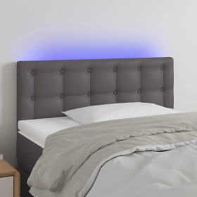 Kopfteil mit LED-grauem Kunstleder 90x5x78/88 cm von vidaXL, Kopf- und Fußteile - Ref: Foro24-3121694, Preis: 46,55 €, Rabatt: %