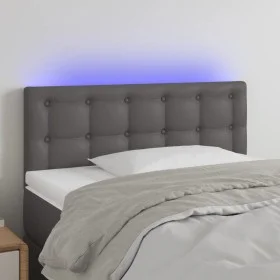 Kopfteil mit LED-grauem Kunstleder 90x5x78/88 cm von vidaXL, Kopf- und Fußteile - Ref: Foro24-3121694, Preis: 47,63 €, Rabatt: %