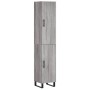 Aparador alto madera contrachapada gris Sonoma 34,5x34x180 cm