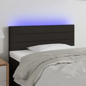 Kopfteil aus schwarzem Stoff mit LED 100x5x78/88 cm von vidaXL, Kopf- und Fußteile - Ref: Foro24-3121744, Preis: 42,45 €, Rab...