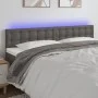 Headboard with LED gray synthetic leather 200x5x78/88 cm by vidaXL, Headboards and footboards - Ref: Foro24-3121724, Price: 7...