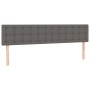 Headboard with LED gray synthetic leather 200x5x78/88 cm by vidaXL, Headboards and footboards - Ref: Foro24-3121724, Price: 7...