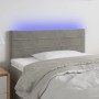 Hellgraues Samtkopfteil mit LED 100x5x78/88 cm von vidaXL, Kopf- und Fußteile - Ref: Foro24-3121794, Preis: 38,25 €, Rabatt: %