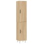 Aparador de madera contrachapada roble Sonoma 34,5x34x180 cm