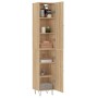 Aparador de madera contrachapada roble Sonoma 34,5x34x180 cm