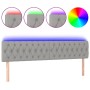 Kopfteil aus hellgrauem Stoff mit LED 180x7x78/88 cm von vidaXL, Kopf- und Fußteile - Ref: Foro24-3121962, Preis: 73,91 €, Ra...