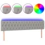 Light gray fabric headboard with LED 180x7x78/88 cm by vidaXL, Headboards and footboards - Ref: Foro24-3121962, Price: 64,77 ...