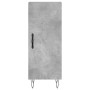 Aparador de madera contrachapada gris hormigón 34,5x34x180 cm