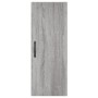Aparador alto madera contrachapada gris Sonoma 34,5x34x180 cm