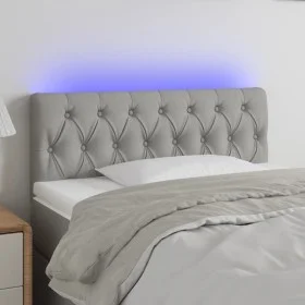Hellgraues Stoffkopfteil mit LED 100x7x78/88 cm von vidaXL, Kopf- und Fußteile - Ref: Foro24-3121938, Preis: 45,42 €, Rabatt: %