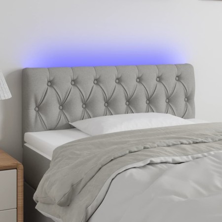 Hellgraues Stoffkopfteil mit LED 100x7x78/88 cm von vidaXL, Kopf- und Fußteile - Ref: Foro24-3121938, Preis: 44,07 €, Rabatt: %