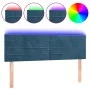 LED-Kopfteil aus dunkelbraunem Samt, 144 x 5 x 78/88 cm von vidaXL, Kopf- und Fußteile - Ref: Foro24-3121804, Preis: 56,20 €,...