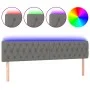 Kopfteil mit LED aus dunkelgrauem Stoff 180x7x78/88 cm von vidaXL, Kopf- und Fußteile - Ref: Foro24-3121963, Preis: 77,08 €, ...