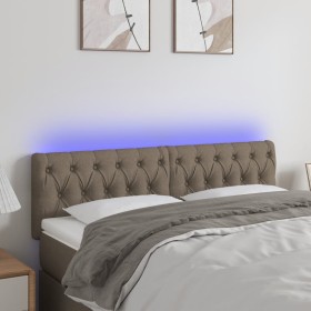 Cabecero con LED de tela gris taupe 160x7x78/88 cm de vidaXL, Cabeceros y pies de cama - Ref: Foro24-3121958, Precio: 86,03 €...