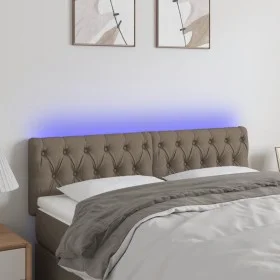 Headboard with LED in taupe gray fabric 160x7x78/88 cm by vidaXL, Headboards and footboards - Ref: Foro24-3121958, Price: 84,...