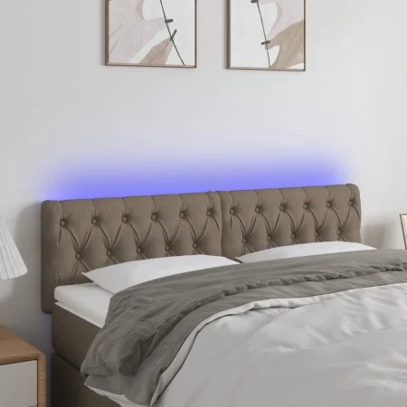 Headboard with LED in taupe gray fabric 160x7x78/88 cm by vidaXL, Headboards and footboards - Ref: Foro24-3121958, Price: 84,...