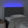 Headboard with LED in dark gray fabric 80x7x78/88 cm by vidaXL, Headboards and footboards - Ref: Foro24-3121923, Price: 44,66...