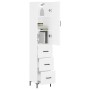 Aparador alto madera contrachapada blanco 34,5x34x180 cm