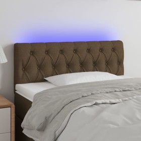 Kopfteil mit LED aus dunkelbraunem Stoff 90x7x78/88 cm von vidaXL, Kopf- und Fußteile - Ref: Foro24-3121933, Preis: 50,70 €, ...