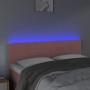 Rosa Samtkopfteil mit LED 144x5x78/88 cm von vidaXL, Kopf- und Fußteile - Ref: Foro24-3121805, Preis: 57,66 €, Rabatt: %