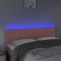 Rosa Samtkopfteil mit LED 144x5x78/88 cm von vidaXL, Kopf- und Fußteile - Ref: Foro24-3121805, Preis: 57,20 €, Rabatt: %