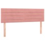 Rosa Samtkopfteil mit LED 144x5x78/88 cm von vidaXL, Kopf- und Fußteile - Ref: Foro24-3121805, Preis: 57,66 €, Rabatt: %