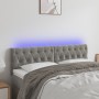 Hellgraues Samtkopfteil mit LED 160x7x78/88 cm von vidaXL, Kopf- und Fußteile - Ref: Foro24-3122002, Preis: 76,22 €, Rabatt: %