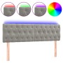 Hellgraues Samtkopfteil mit LED 160x7x78/88 cm von vidaXL, Kopf- und Fußteile - Ref: Foro24-3122002, Preis: 76,22 €, Rabatt: %