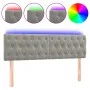 Light gray velvet headboard with LED 160x7x78/88 cm by vidaXL, Headboards and footboards - Ref: Foro24-3122002, Price: 75,42 ...
