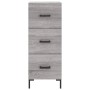 Aparador alto madera contrachapada gris Sonoma 34,5x34x180 cm