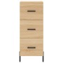 Aparador de madera contrachapada roble Sonoma 34,5x34x180 cm