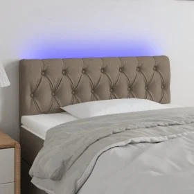 Headboard with LED in taupe gray fabric 90x7x78/88 cm by vidaXL, Headboards and footboards - Ref: Foro24-3121934, Price: 49,5...