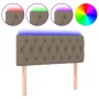 Headboard with LED in taupe gray fabric 90x7x78/88 cm by vidaXL, Headboards and footboards - Ref: Foro24-3121934, Price: 47,8...