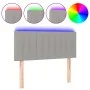 Light gray fabric headboard with LED 100x5x78/88 cm by vidaXL, Headboards and footboards - Ref: Foro24-3121840, Price: 45,15 ...