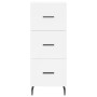 Aparador alto madera contrachapada blanco 34,5x34x180 cm