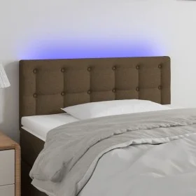 Headboard with LED in dark brown fabric 80x5x78/88 cm by vidaXL, Headboards and footboards - Ref: Foro24-3122023, Price: 44,4...