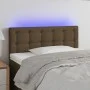Cabecero con LED de tela marrón oscuro 80x5x78/88 cm de vidaXL, Cabeceros y pies de cama - Ref: Foro24-3122023, Precio: 44,44...