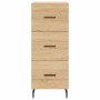 Aparador de madera contrachapada roble Sonoma 34,5x34x180 cm