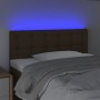 Headboard with LED in dark brown fabric 80x5x78/88 cm by vidaXL, Headboards and footboards - Ref: Foro24-3122023, Price: 41,5...